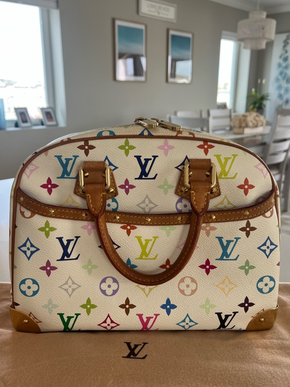 Louis Vuitton x Takashi Murakami Multicolore Trouville - Blanc - Picture 14 of 15